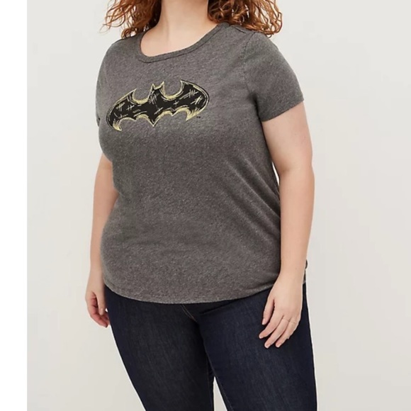 NWT TORRID CLASSIC FIT RINGER TOP - WARNER BROS. BATMAN - Picture 3 of 6
